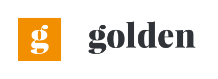 Golden logo and wordmark